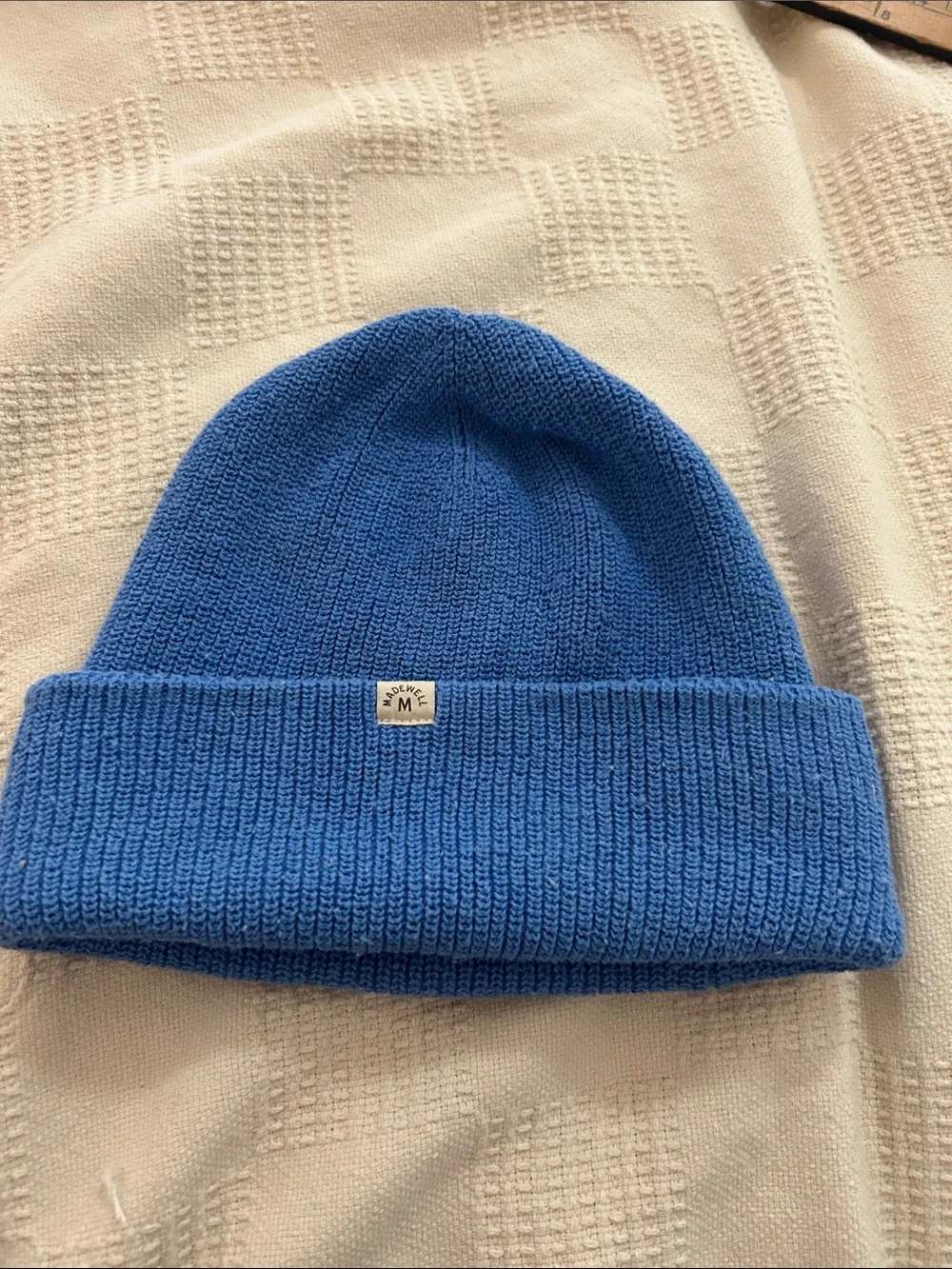 Madewell Blue Knit Cuffed Beanie